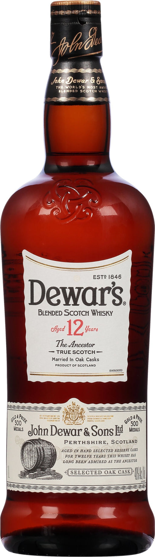 Dewar's 12 Year Blended Scotch Whisky - All Kosher Wines - kosher