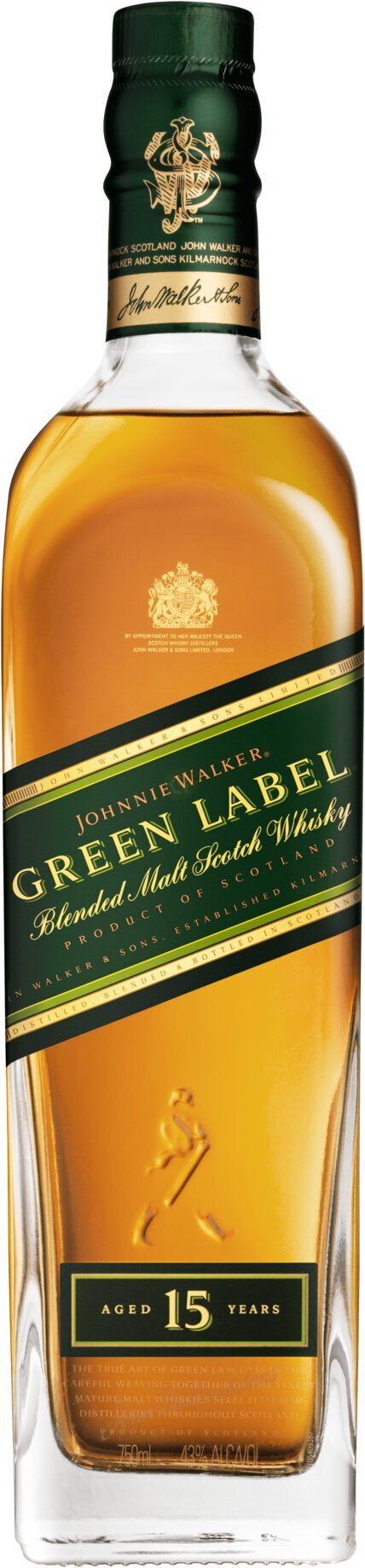Johnnie Walker Green Label 15 Year Blended Scotch Whisky - All Kosher Wines - kosher